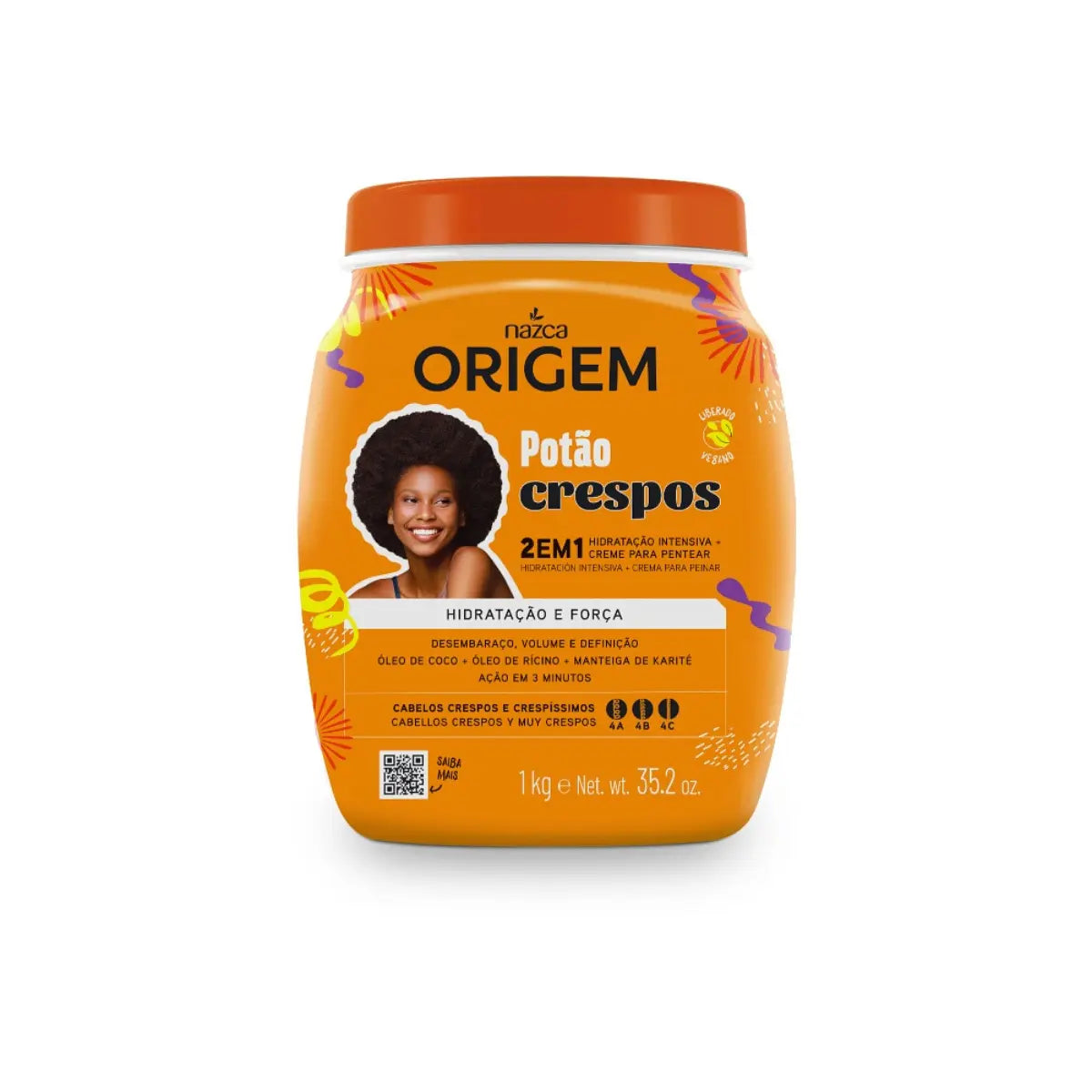 NAZCA ORIGEM | CREMA DE PEINAR 2 EN 1 POTAO CRESPOS