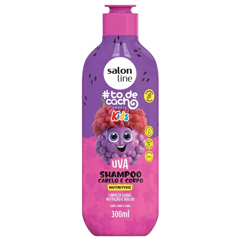 shampoo nutritivo salon line todecacho para kids con uva. Para niños sin sal, sulfato, parabenos