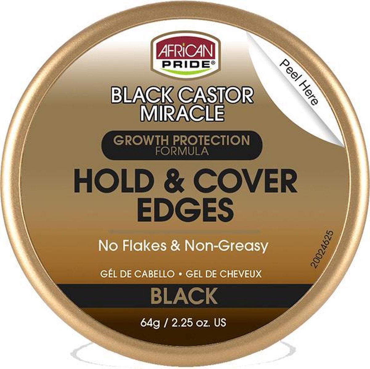 AFRICAN PRIDE | BLACK CASTOR MIRACLE Cera control de bordes negra