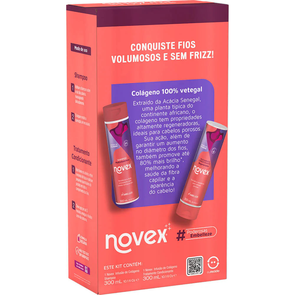 NOVEX | KIT SHAMPOO Y ACONDICIONADOR REGENERADOR Infundido con colagenov
