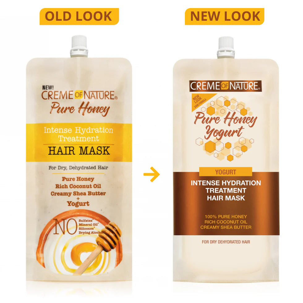 CREME OF NATURE - HAIR MASK PURE HONEY mascarilla que  humecta, da fuerza y restaura de miel