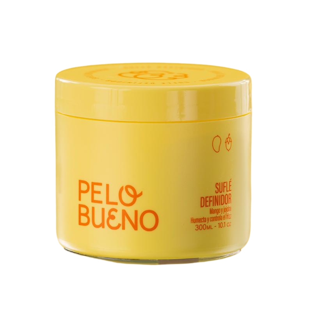 Crema ddfinidora de rizos, con manteca de mango, jojoba, de pelo bueno, humectante y suavidad 