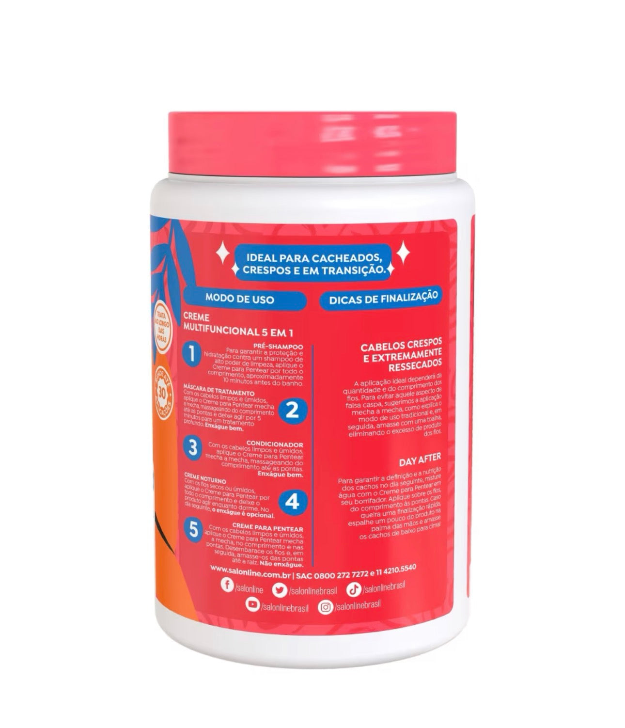 SALON LINE | CREMA DE PEINAR TRATAMIENTO PROLONGADO 5EN1