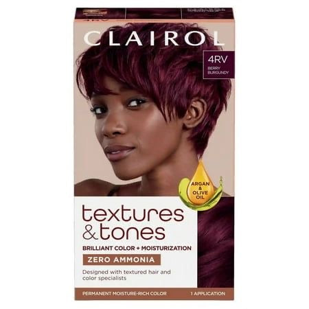 Tinte clairol texture tones sin amoniaco , para cabello rizado 8PRO con aceite de argán y oliva 
