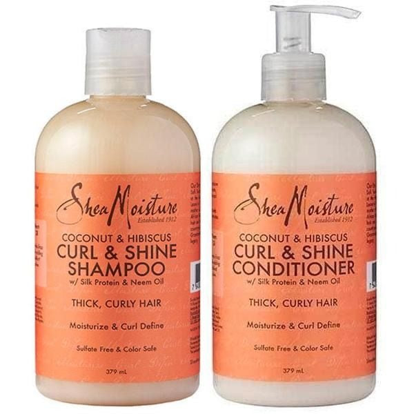 SHEA MOISTURE - COCONUT AND HIBISCUS KIT SHAMPOO Y ACONDICIONADOR