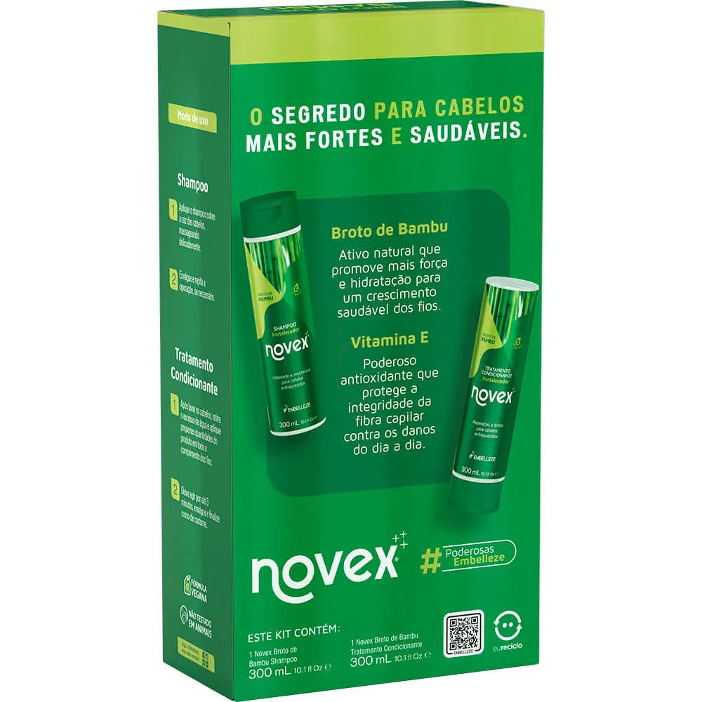 NOVEX | KIT ACONDICIONADOR Y SHAMPOO DE BAMBÚ