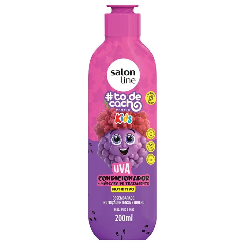 Acondicionador nutritivo salon line todecacho para kids con uva. Para niños sin sal, sulfato, parabenos 