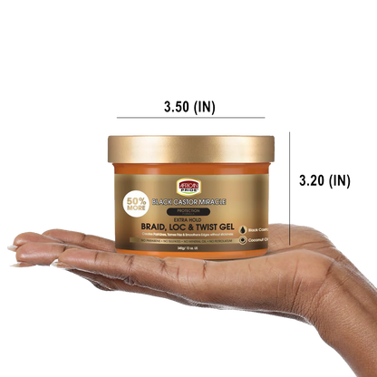 AFRICAN PRIDE| BLACK CASTOR MIRACLE Gel para Trenzas, Loc y Twist