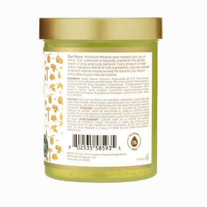 Gel fijador de african pride  para añadir nutrición y fijación a cabellos rizados y bobinas. Con ingredientes naturales como aceite de oliva y árbol de té.