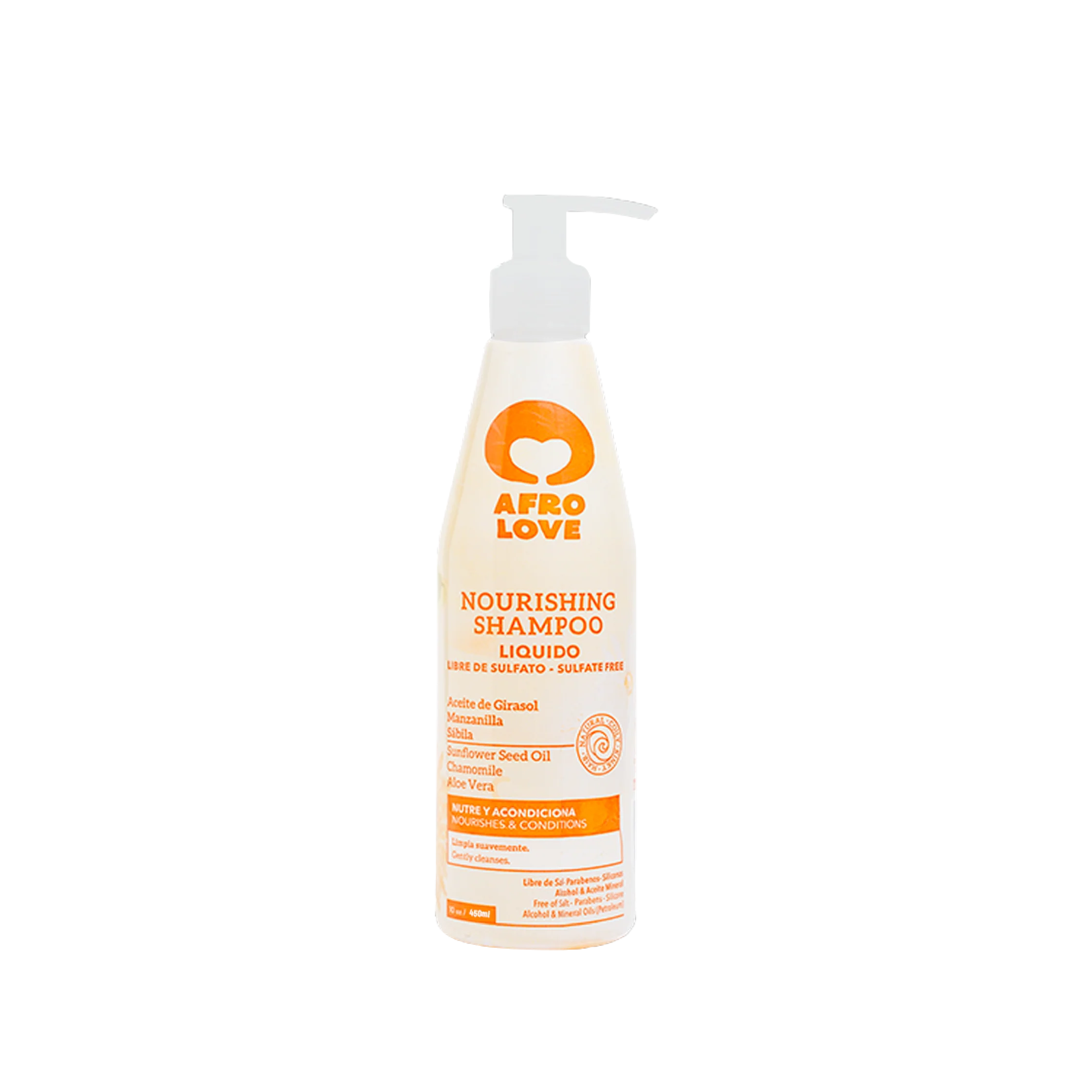 AFRO LOVE - SHAMPOO hidratante con aceite de girasol y sábila