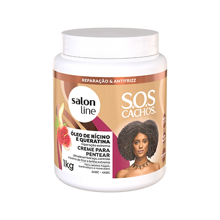 SALON LINE | CREMA DE PEINAR OLEO DE RICINO con Queratina 1 kilo