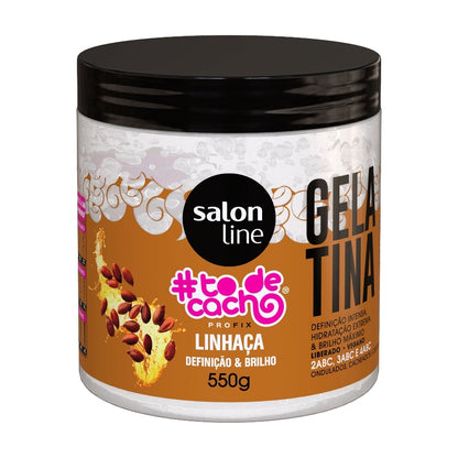 Gelatina salon line #todecacho de linaza, para difinir y dar brillo. gel para rizos, gel, gel definidor