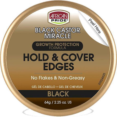 AFRICAN PRIDE | BLACK CASTOR MIRACLE Cera control de bordes negra