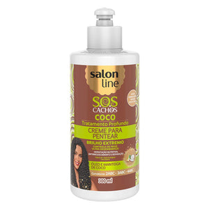 SALON LINE | CREMA DE PEINAR BRILLO EXTREMO S.O.S control de frizz