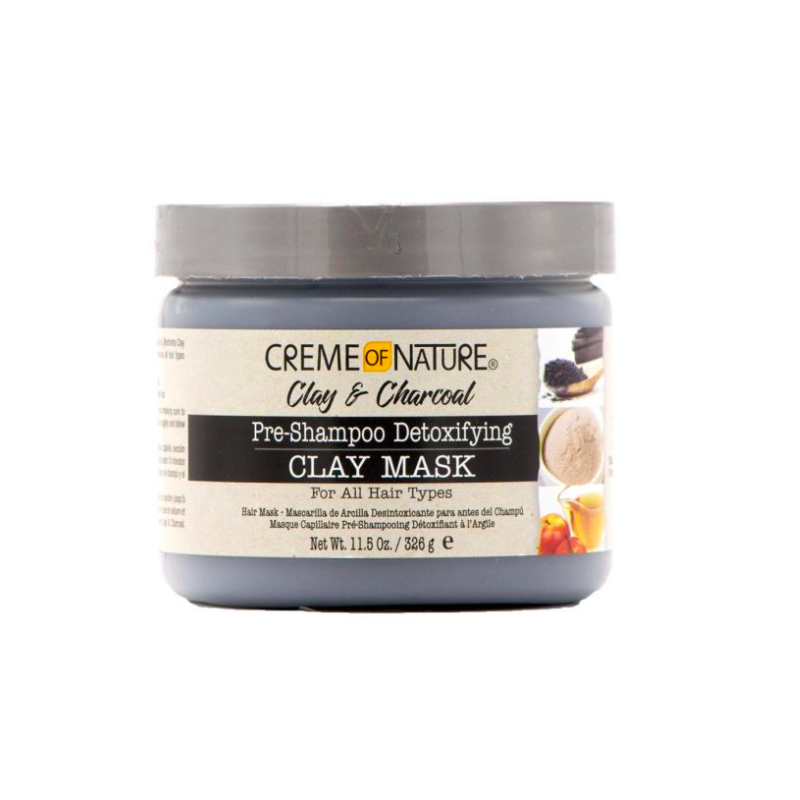 CREME OF NATURE | CLAY & CHARCOAL PRE-POO Detox con Arcilla y Carbón activado