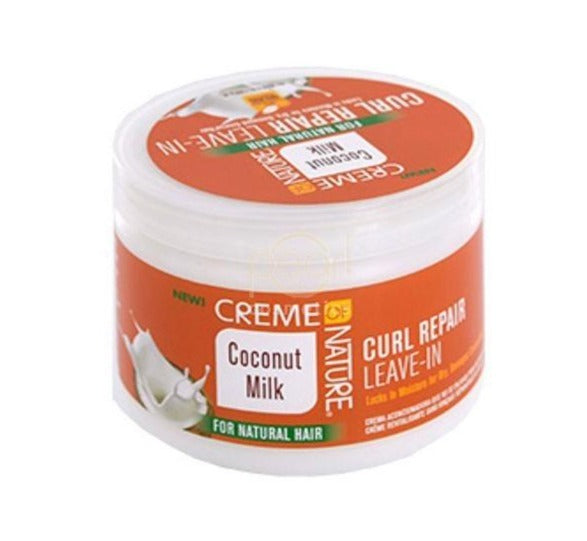 CREME OF NATURE - CURL REPAIR LEAVE-IN COCONUT MILK  crema reparadora leche de coco