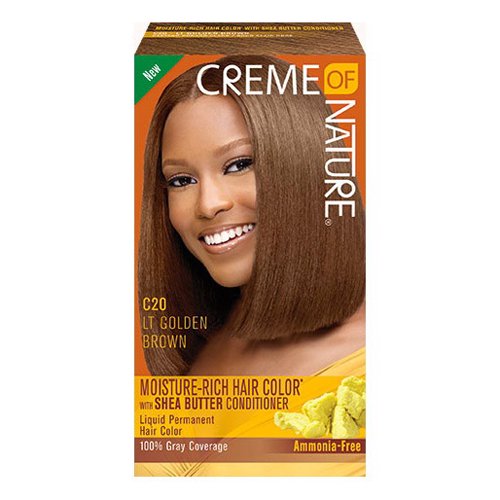 Creme of nature tinte permanente sin amoniaco enriquecido con manteca de karité y de mango. Formulado con una combinación de colorantes especialmente mezclados y&nbsp; acondicionadores para una cobertura&nbsp; de raíz a puntas. Además obtienes una cobertura del 100% de canas.

*Consigue un brillo exótico

*Contiene líquido permanente.