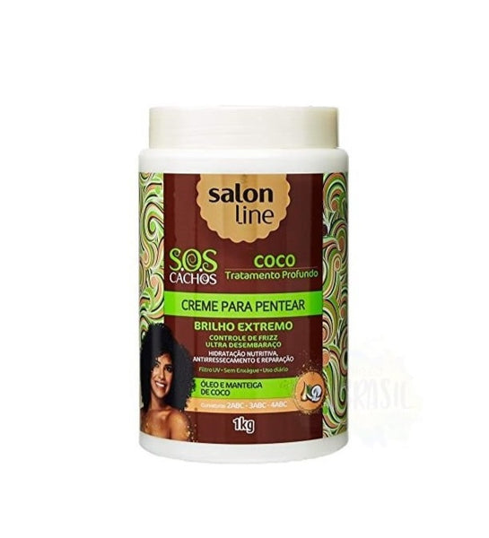 SALON LINE | CREMA DE PEINAR BRILLO EXTREMO S.O.S control de frizz