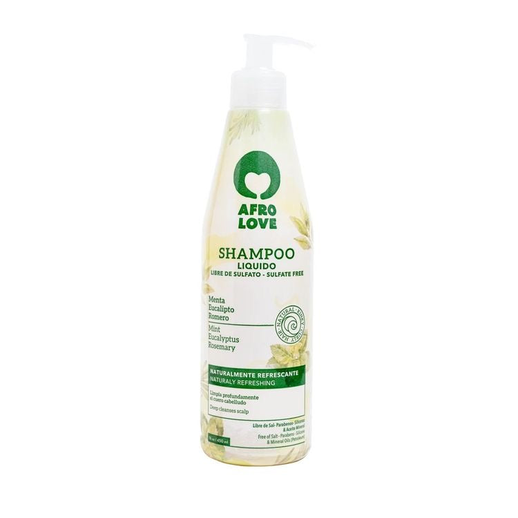 AFRO LOVE - SHAMPOO limpieza profunda de romero, menta y eucalipto